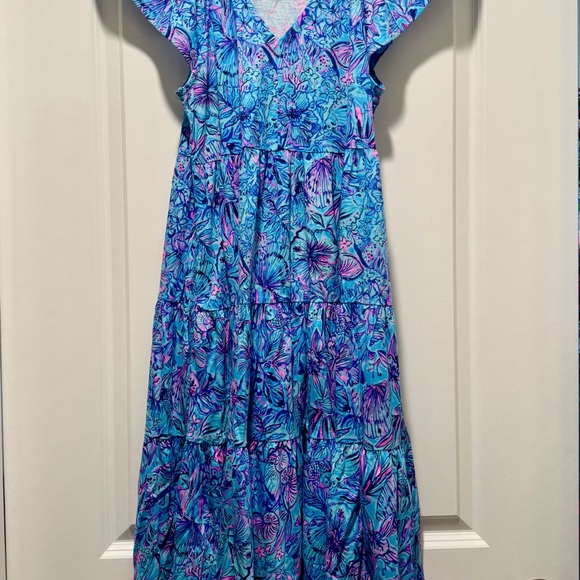 Lilly Pulitzer Kawai flutter sleeve dress small NWT! - Picture 2 of 5